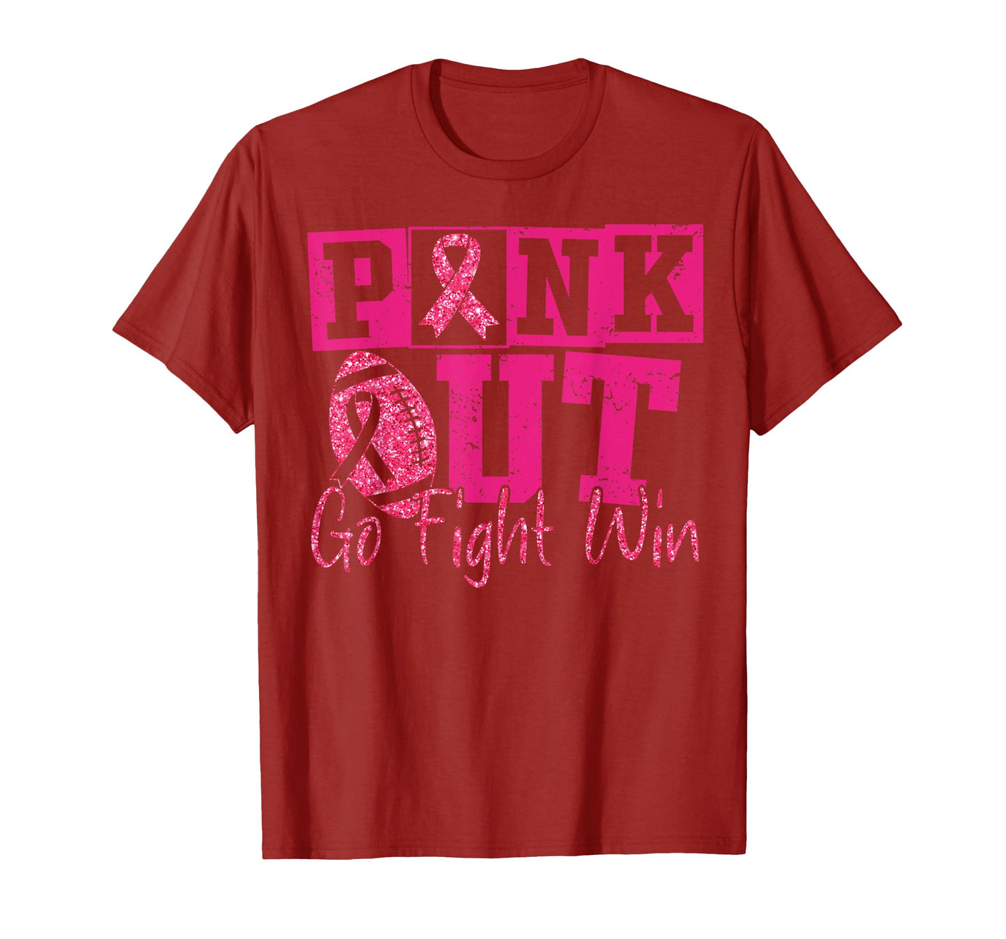 Funny Pink Out Tackle Breast Cancer Awareness Go Fight Win T-Shirt