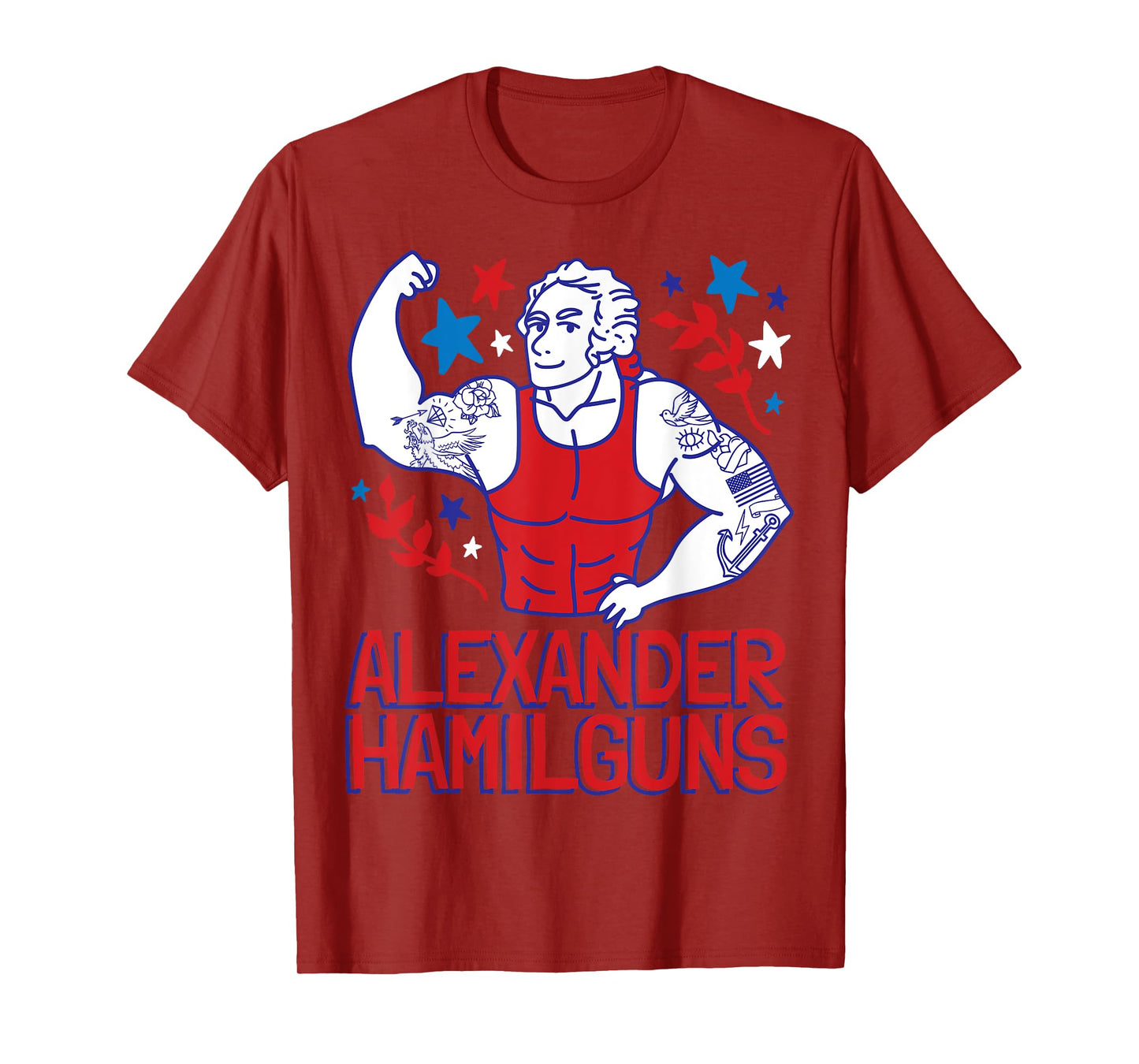 Alexander Hamilguns Hamilton 4th Of July Gym Instructor Gift T-Shirt
