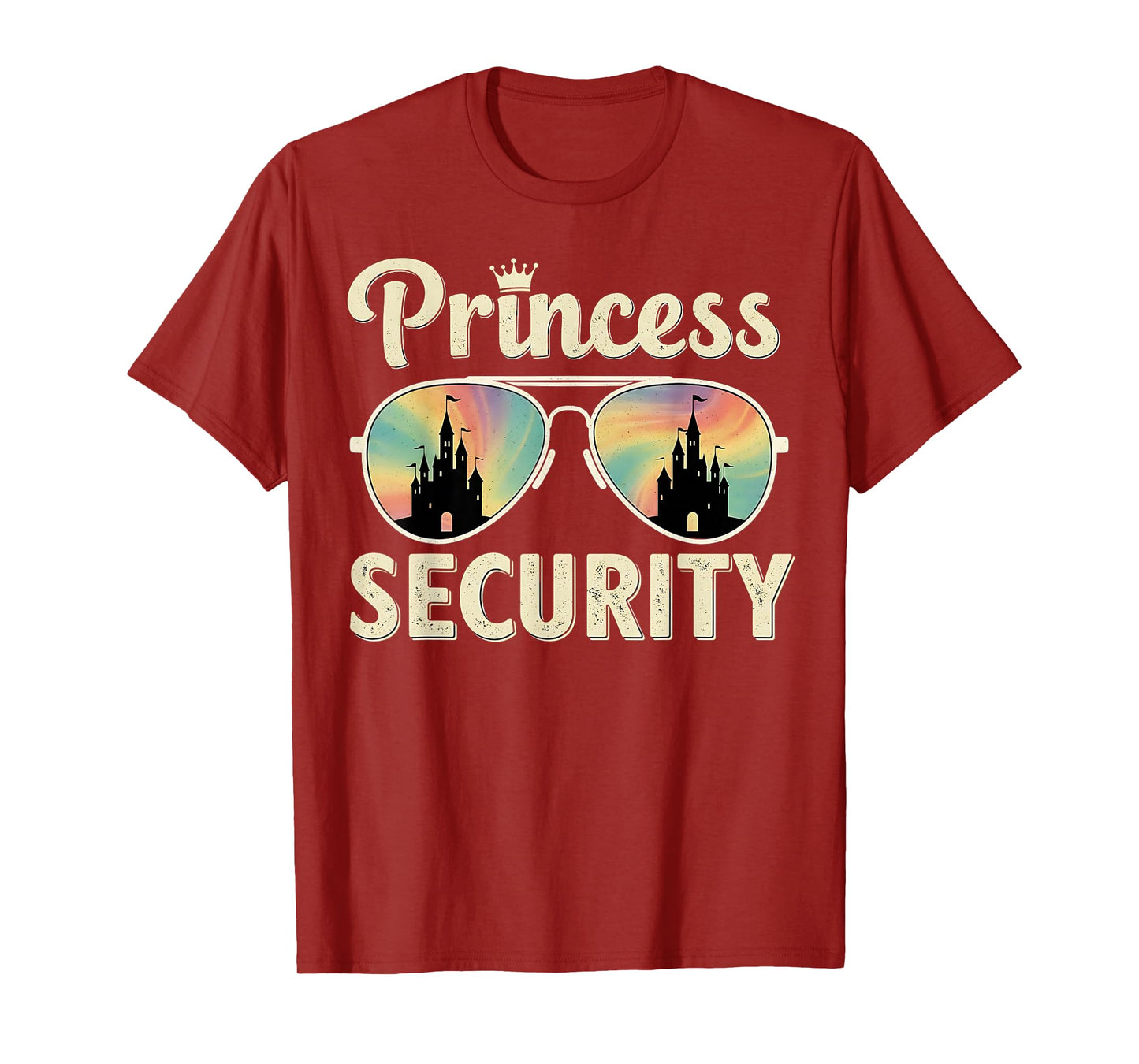 Princess Security Protection Retro Castle Matching Family T-Shirt