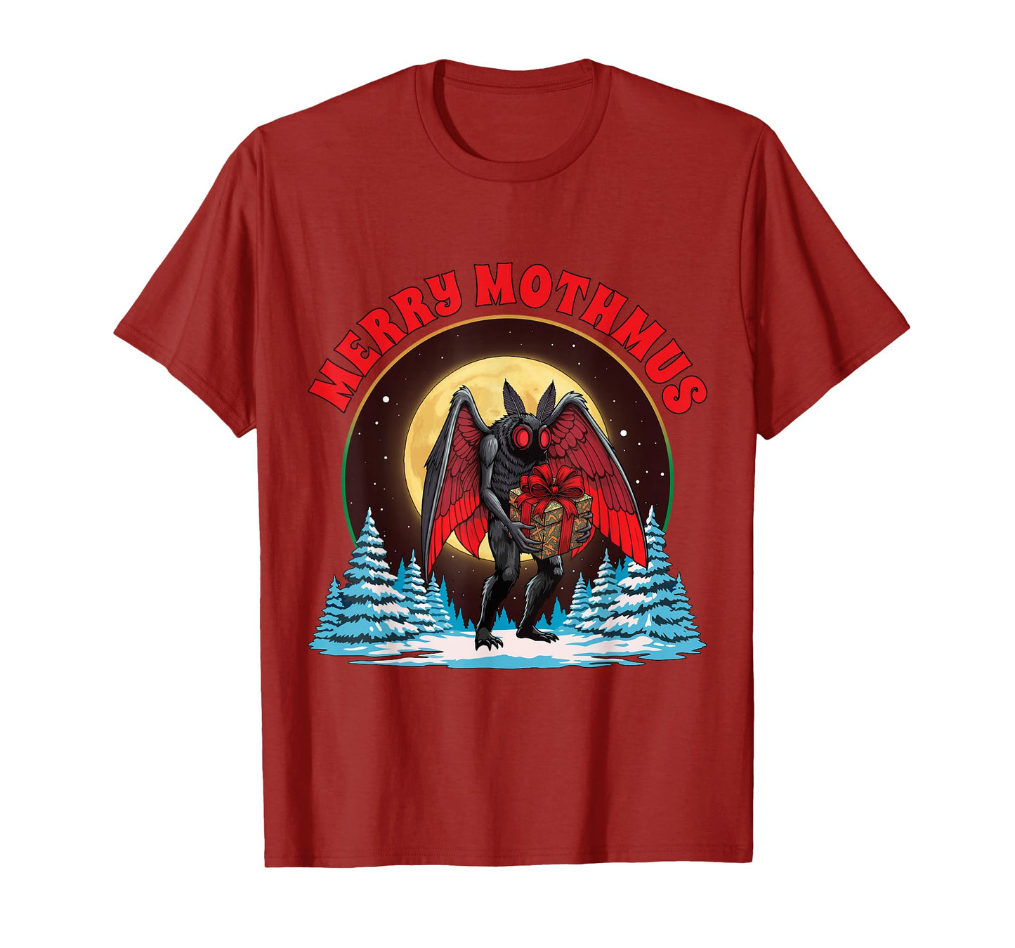 Merry Mothmas Cryptid Holiday Christmas Ugly Christmas T-Shirt