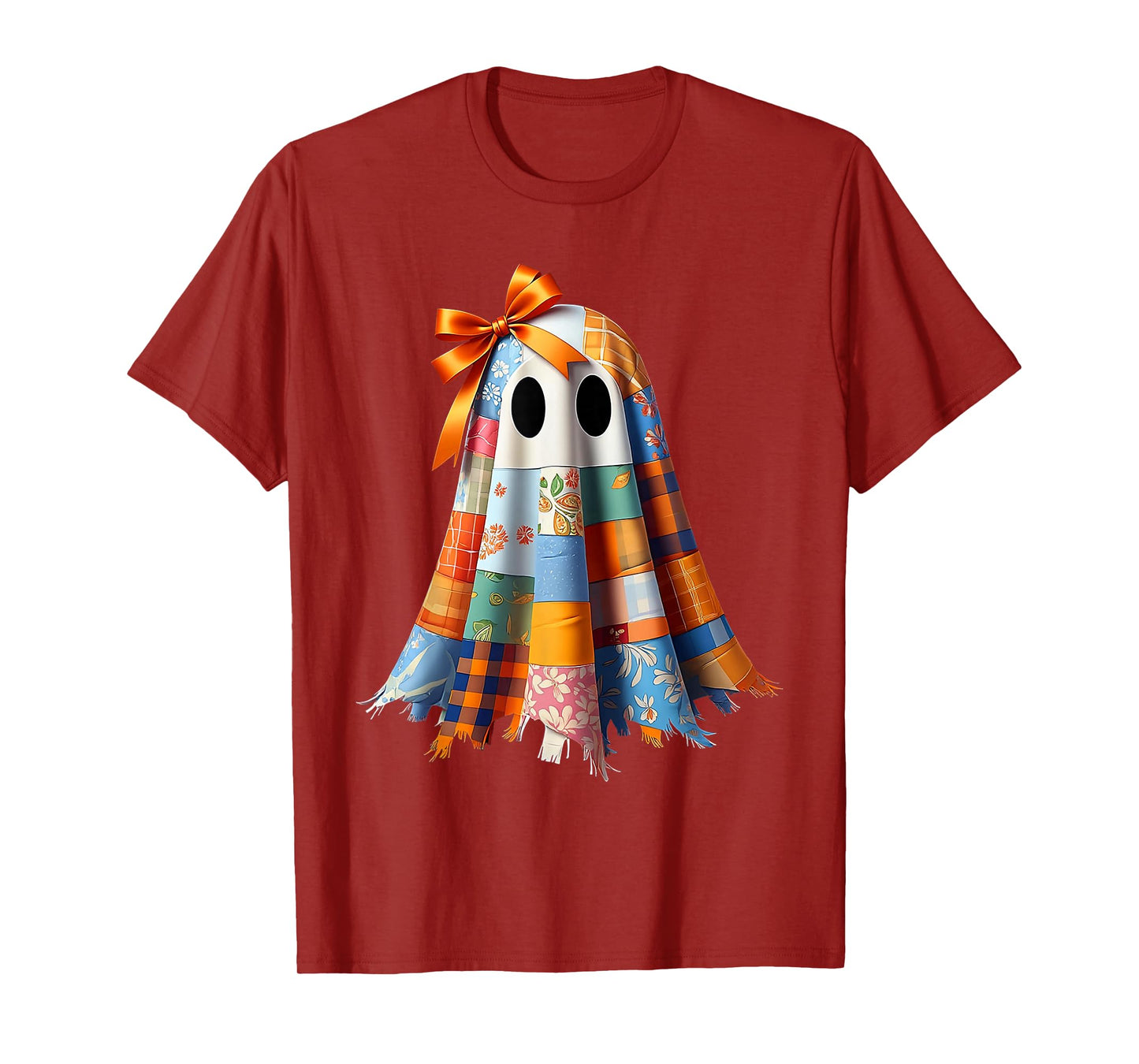 Patchwork Quilter Fall Ghost Bow Quilt Block Autumn Quilting T-Shirt