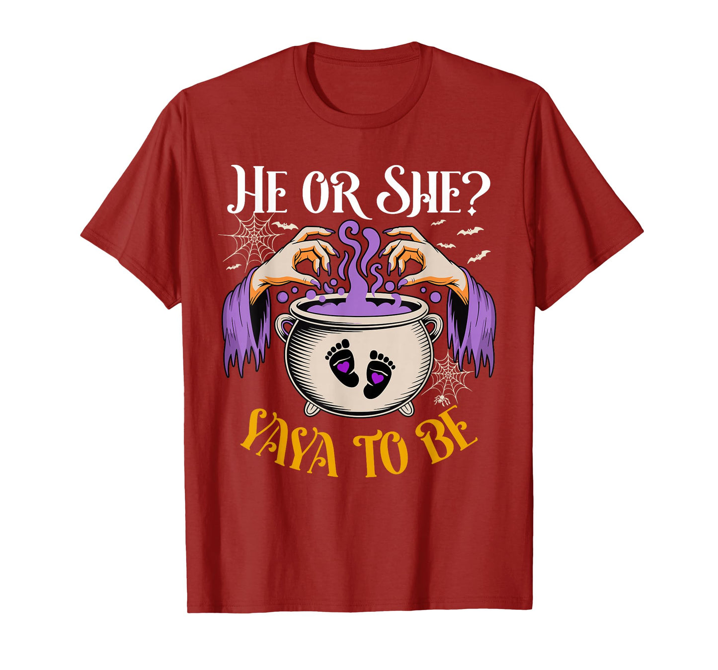 He Or She Yaya to Be Baby Reveal Halloween Costume T-Shirt