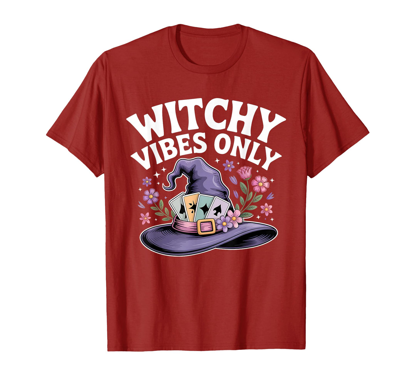 Witchy Vibes Only Floral Tarot T-Shirt