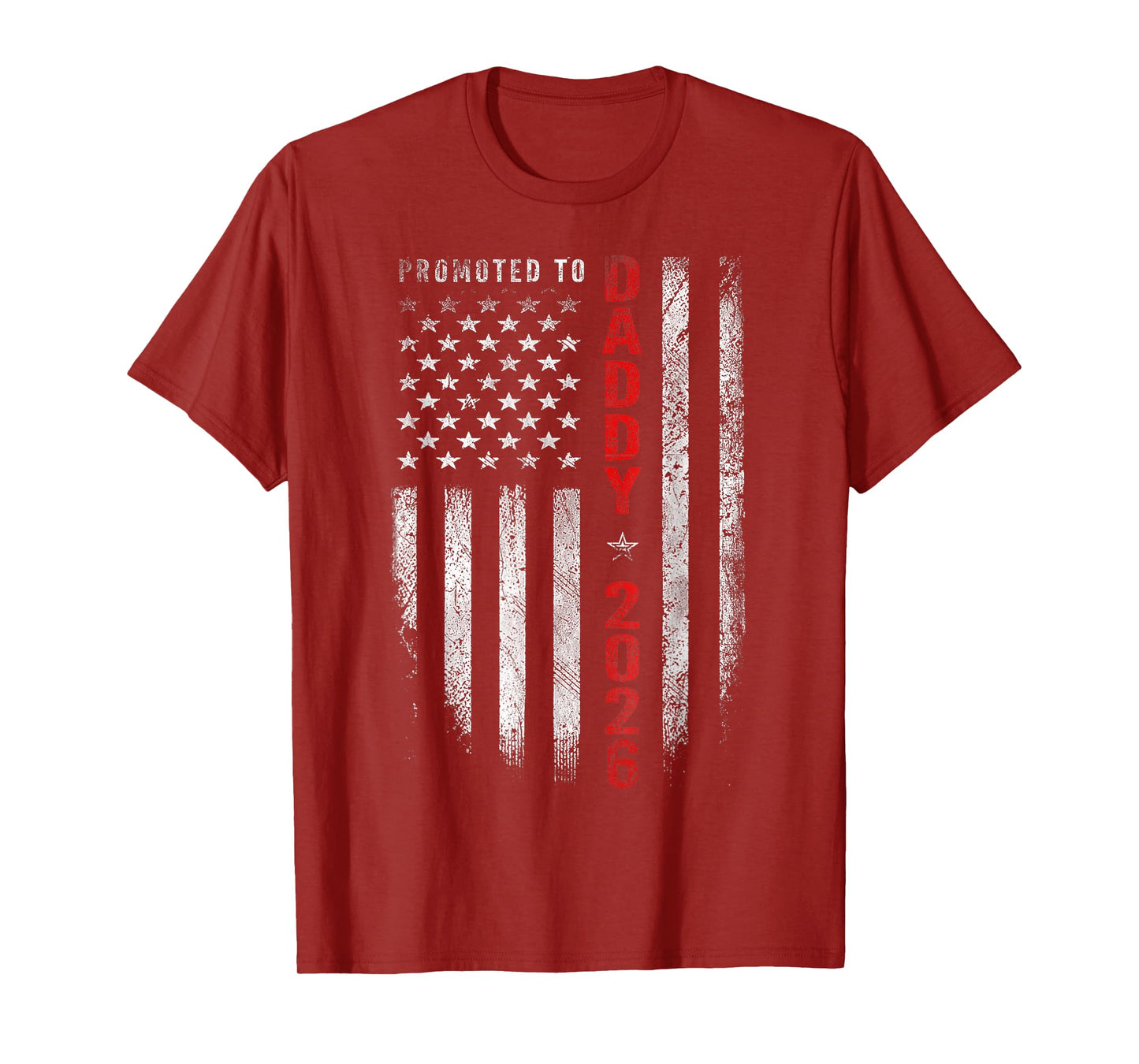 Patriotic Mens Promoted to Daddy Est 2026 First Time Dad T-Shirt