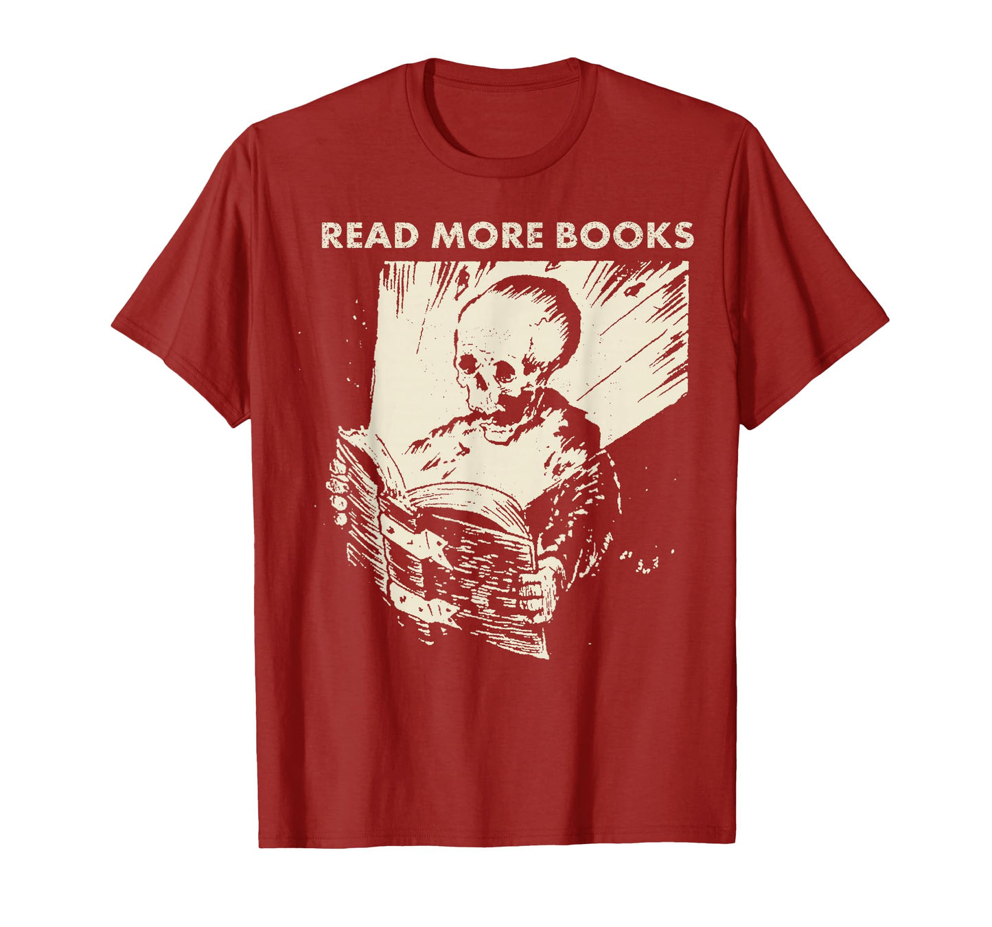 Skeleton Read More Books T-Shirt