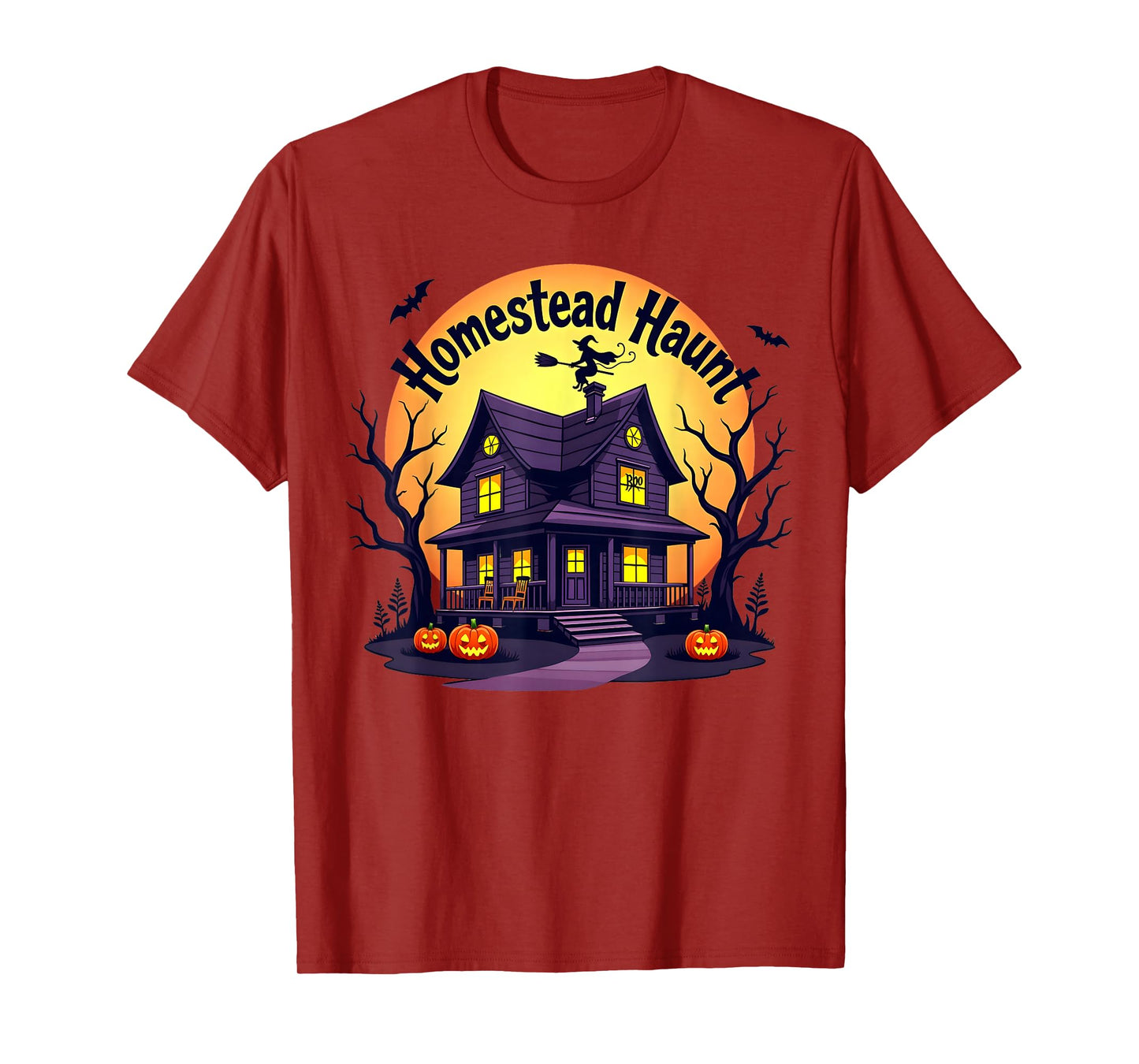 Halloween Family Homestead Haunt Spooky House Decor T-Shirt