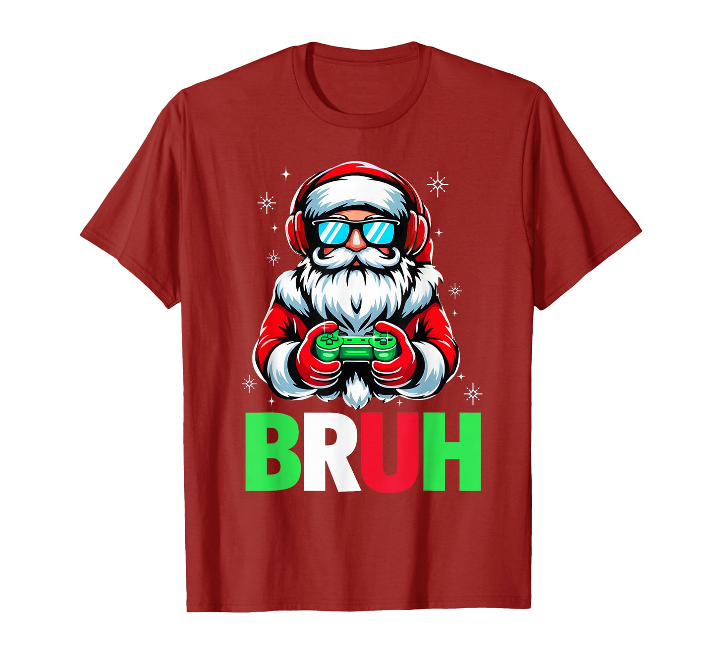 Video Game Santa Xmas Bruh Christmas Gamer Boys Mens Kids T-Shirt