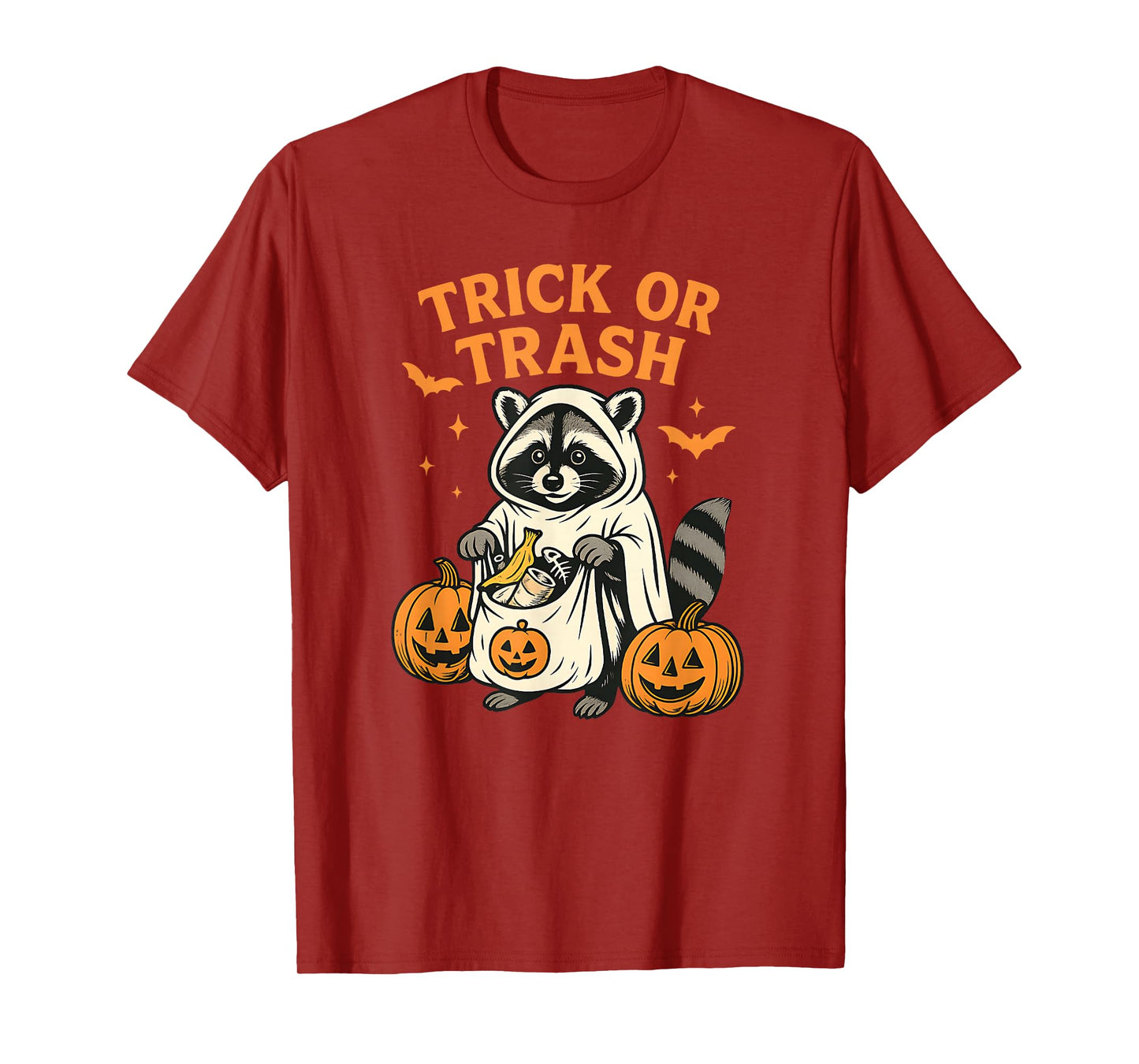 Funny Raccoon Trick or Trash Halloween T-Shirt