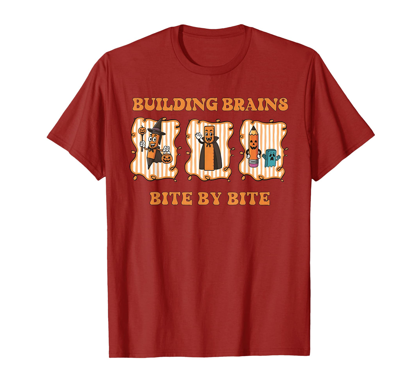 Building Brains BITE by BITE Halloween Design T-Shirt