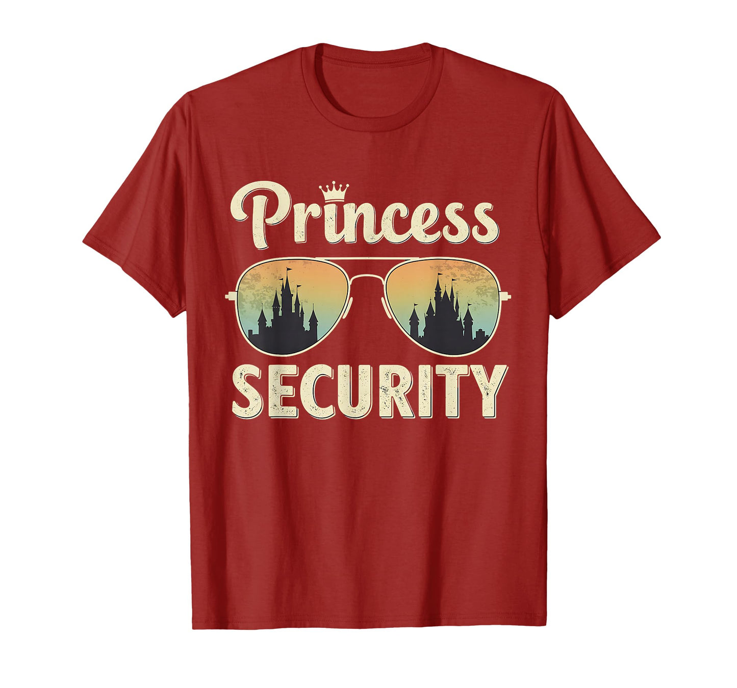Princess Security Protection Retro Castle Matching Family T-Shirt