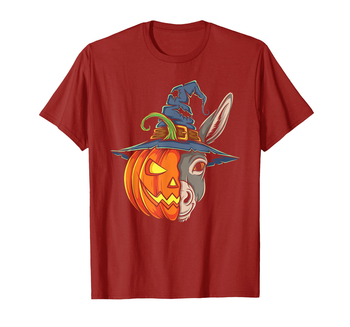 Donkey Pumpkin Jack O Lantern Halloween Kids Mens Womens T-Shirt