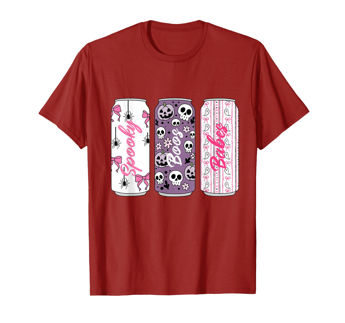 Spooky Boos Babes Pastel Halloween Cute Cans Art T-Shirt