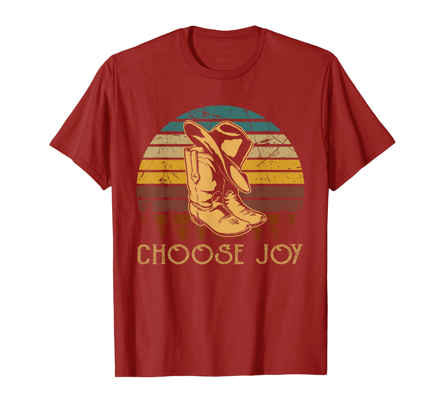 Chooses Joy Boot with Hat Cowboy T-Shirt