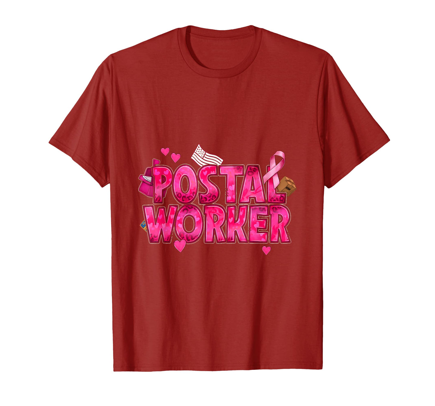 Halloween Mailbox Pumpkin Bat Spooky Postal Worker T-Shirt