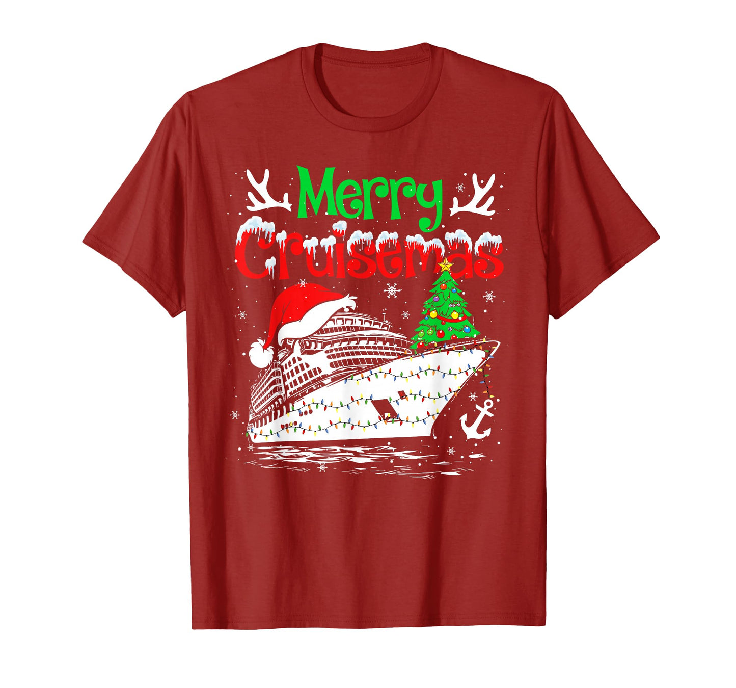 Merry Cruisemas Christmas Cruise Xmas Lights Holiday Pajamas T-Shirt