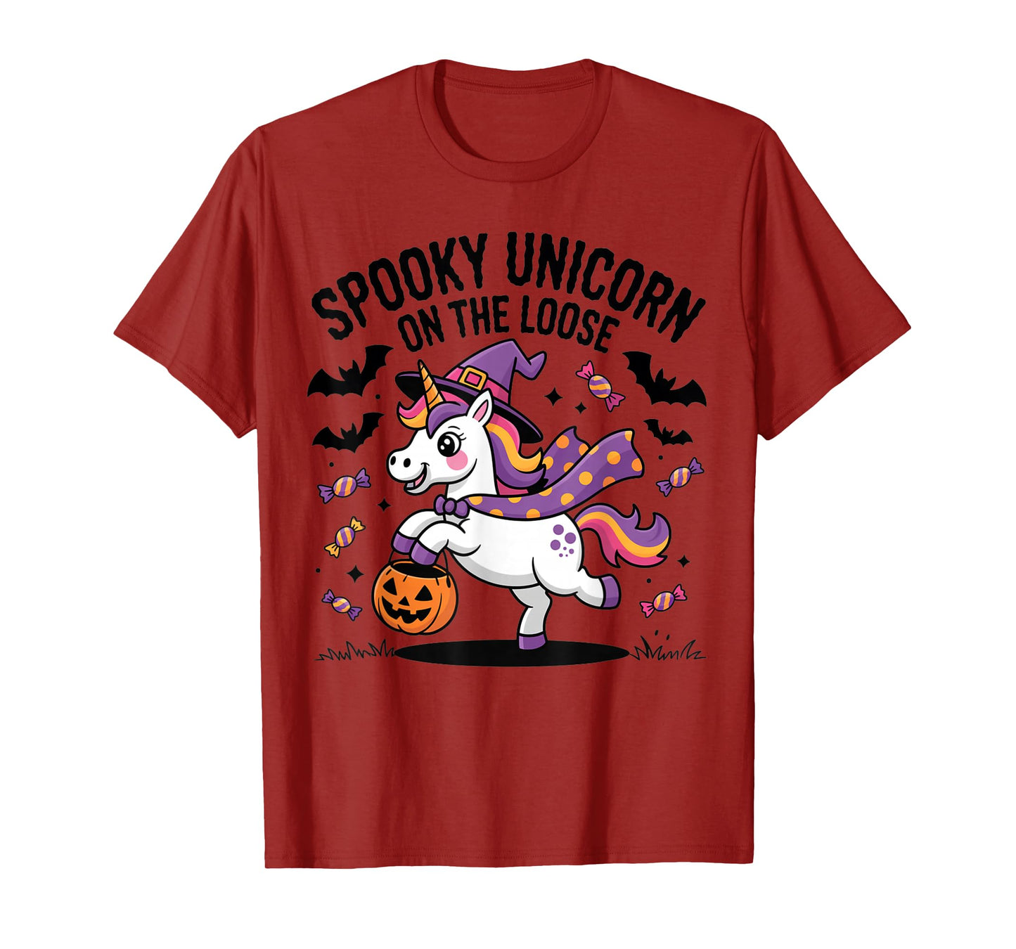 Spooky Unicorn On The Loose Funny Halloween Costume T-Shirt