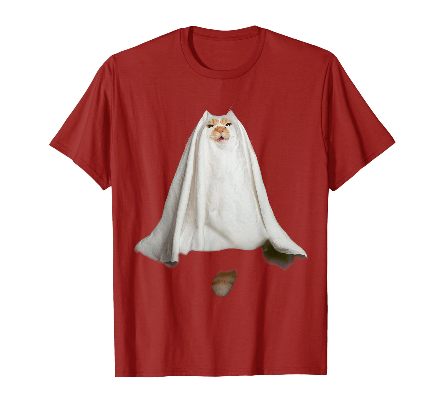 Ghost Cat Meme Funny Halloween Ghost Kitten Men Women Kids T-Shirt
