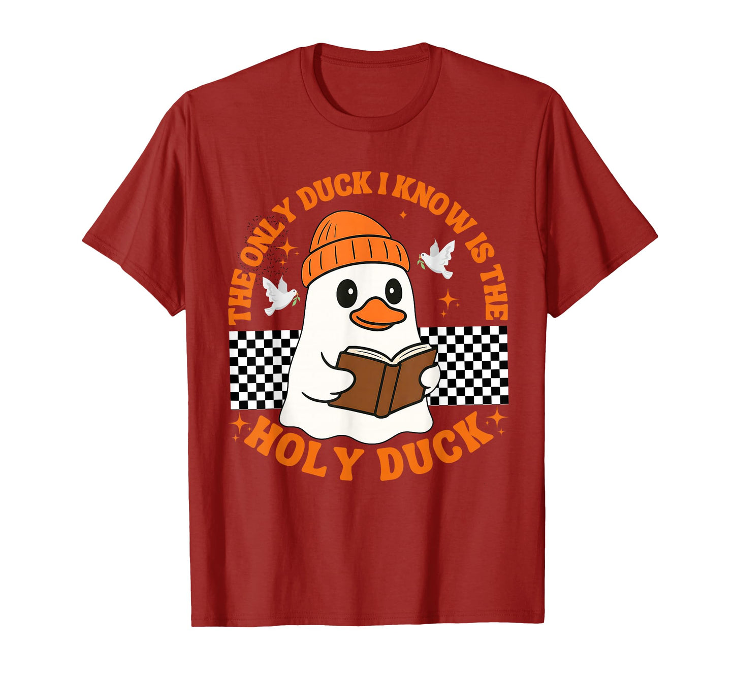 Retro The Only Duck I Know is The Holy Duck Halloween Boo T-Shirt