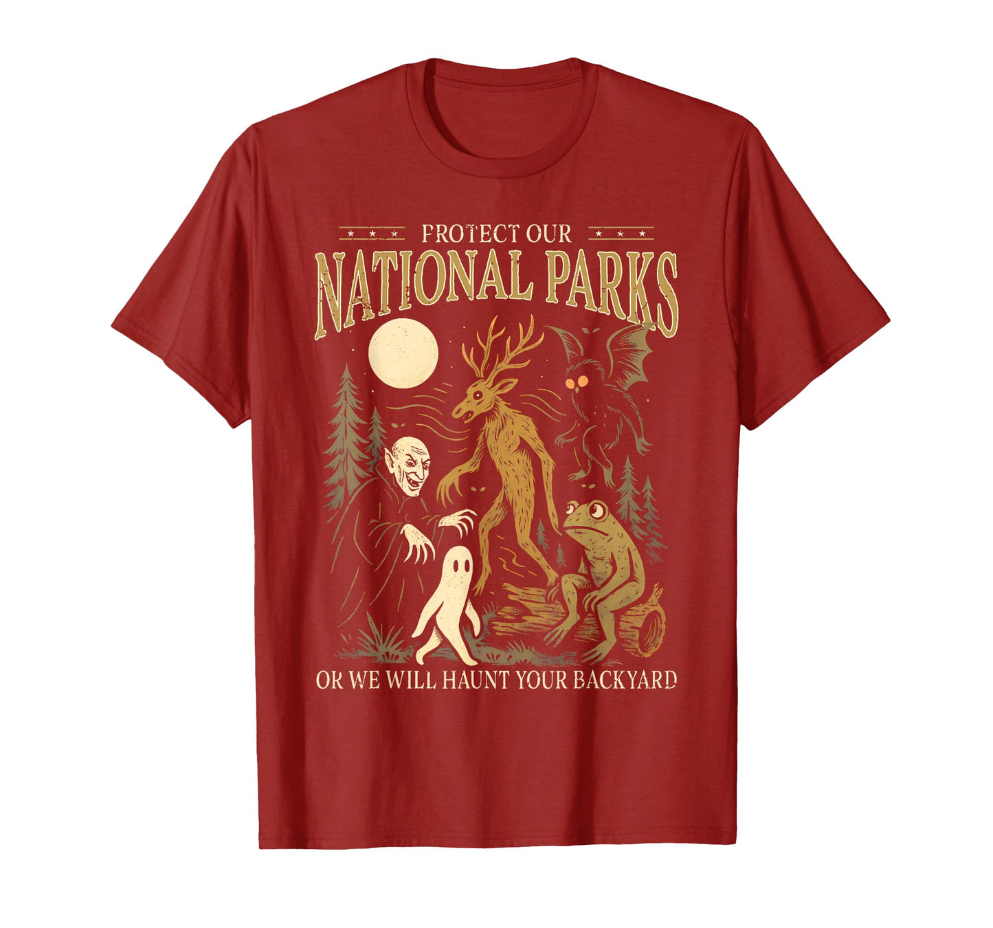 Mothman Wendigo Nightcrawler Protect Our National Park T-Shirt