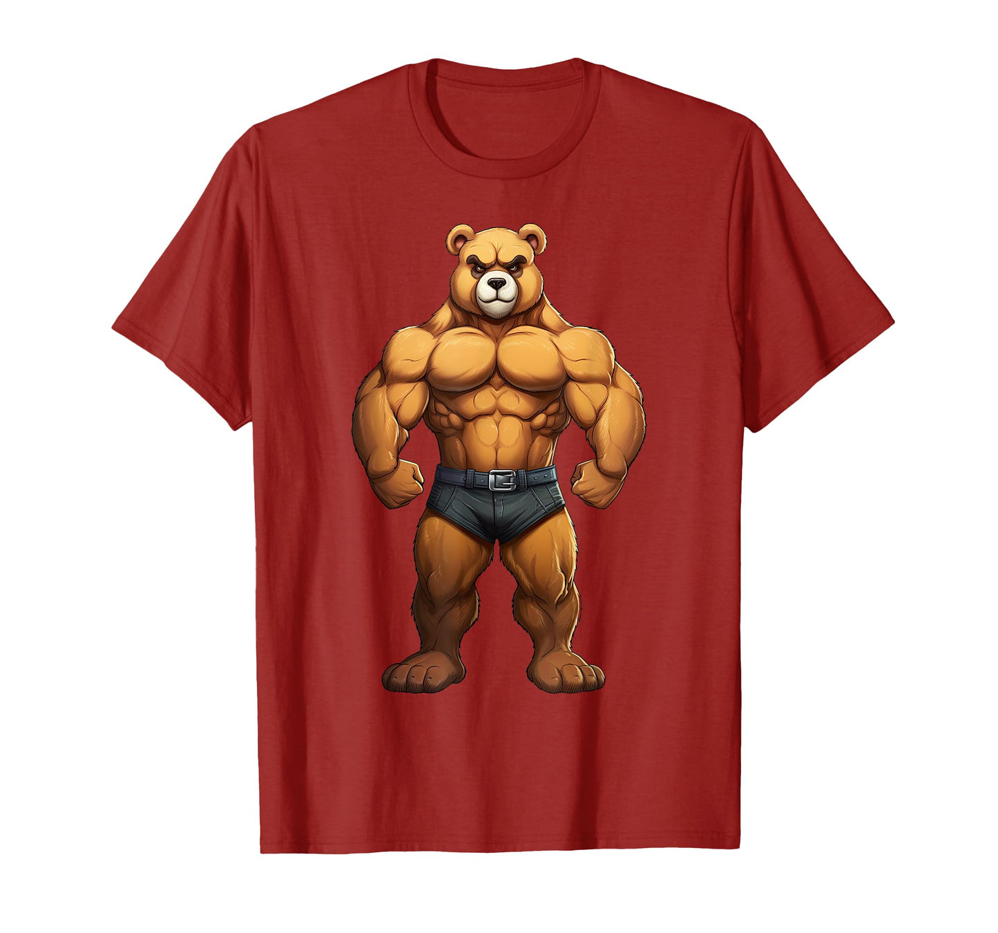 Teddy Bear Bodybuilder Muscular Body Gym Fitness T-Shirt