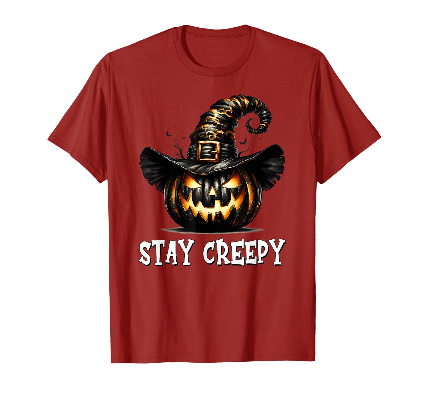 Stay Creepy Halloween Witch Pumpkin for Women Spooky Season T-Shirt