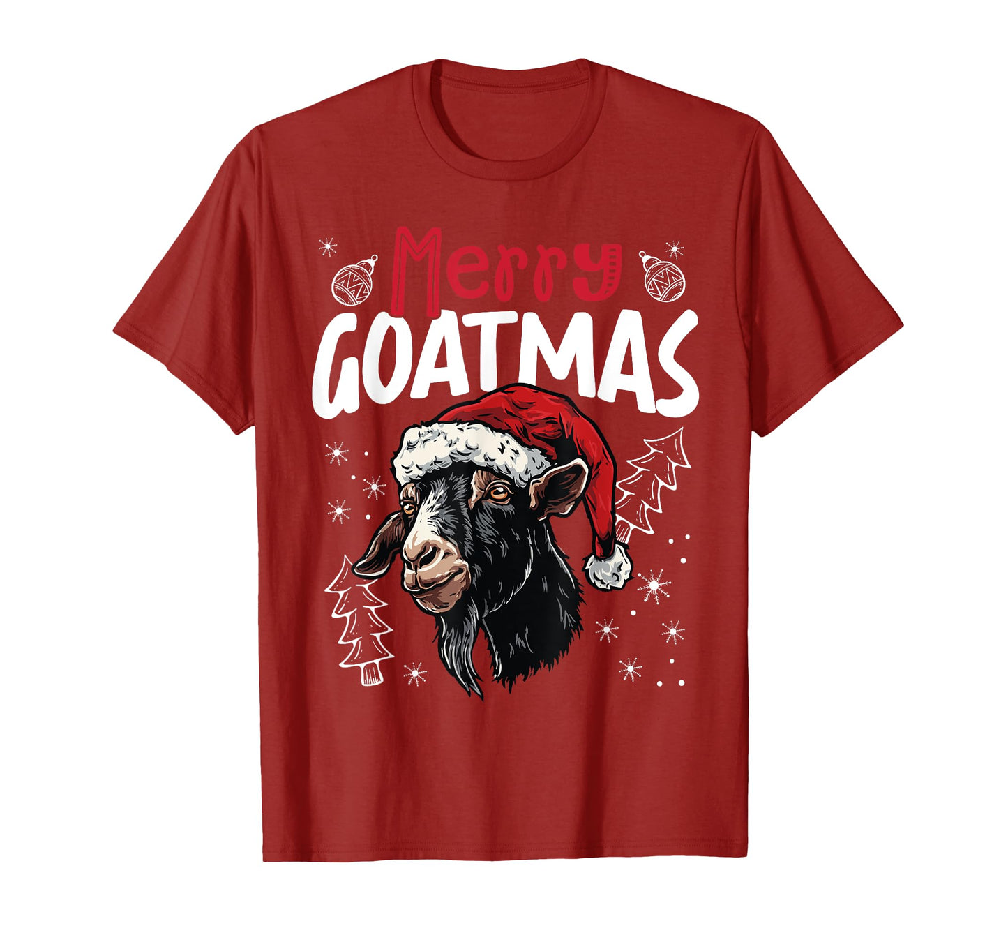 Merry Goatmas Funny Christmas Goat T-Shirt