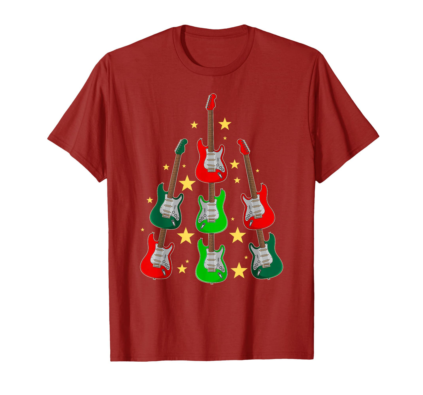 Guitar Christmas Tree Musical Guitar Lovers Guitarist Xmas T-Shirt