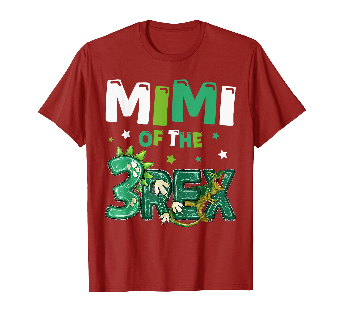 Mimi of the Three Rex Birthday Dinosaur Family Matching T-Shirt