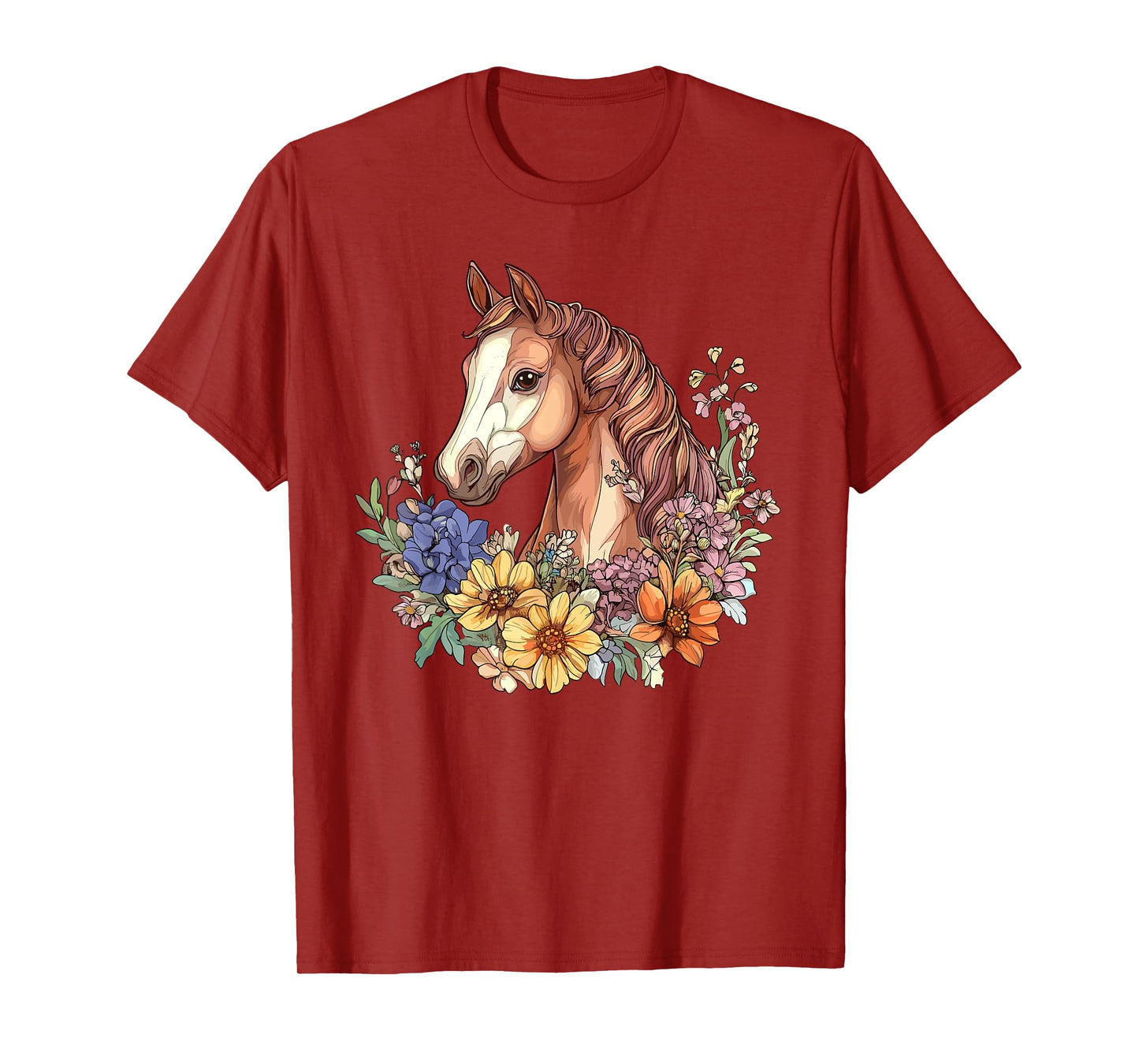 Horse With Flowers T-Shirt