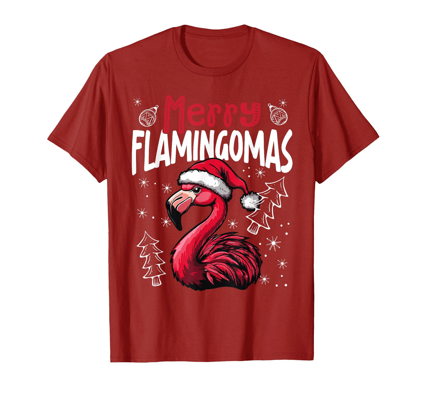 Merry Flamingomas Funny Christmas Flamingo T-Shirt