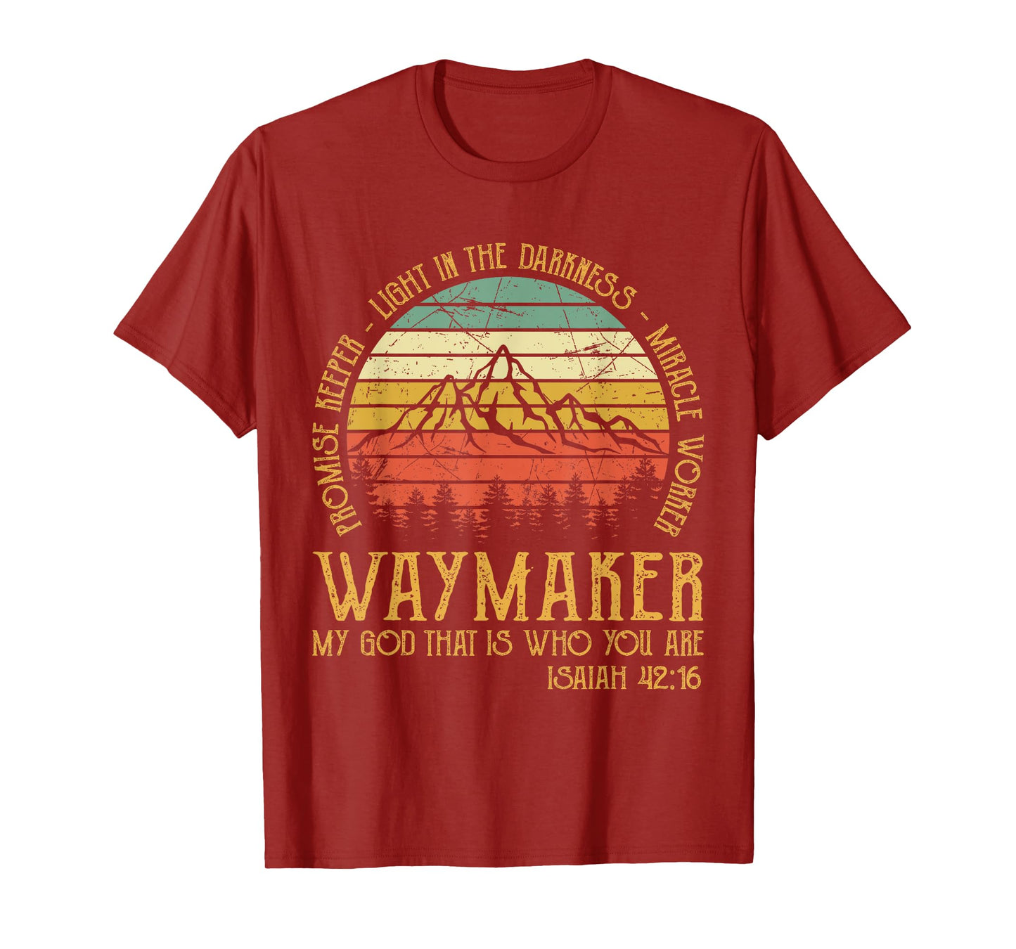 Waymaker Miracle Worker Promise Keeper Tshirt Christian T-Shirt