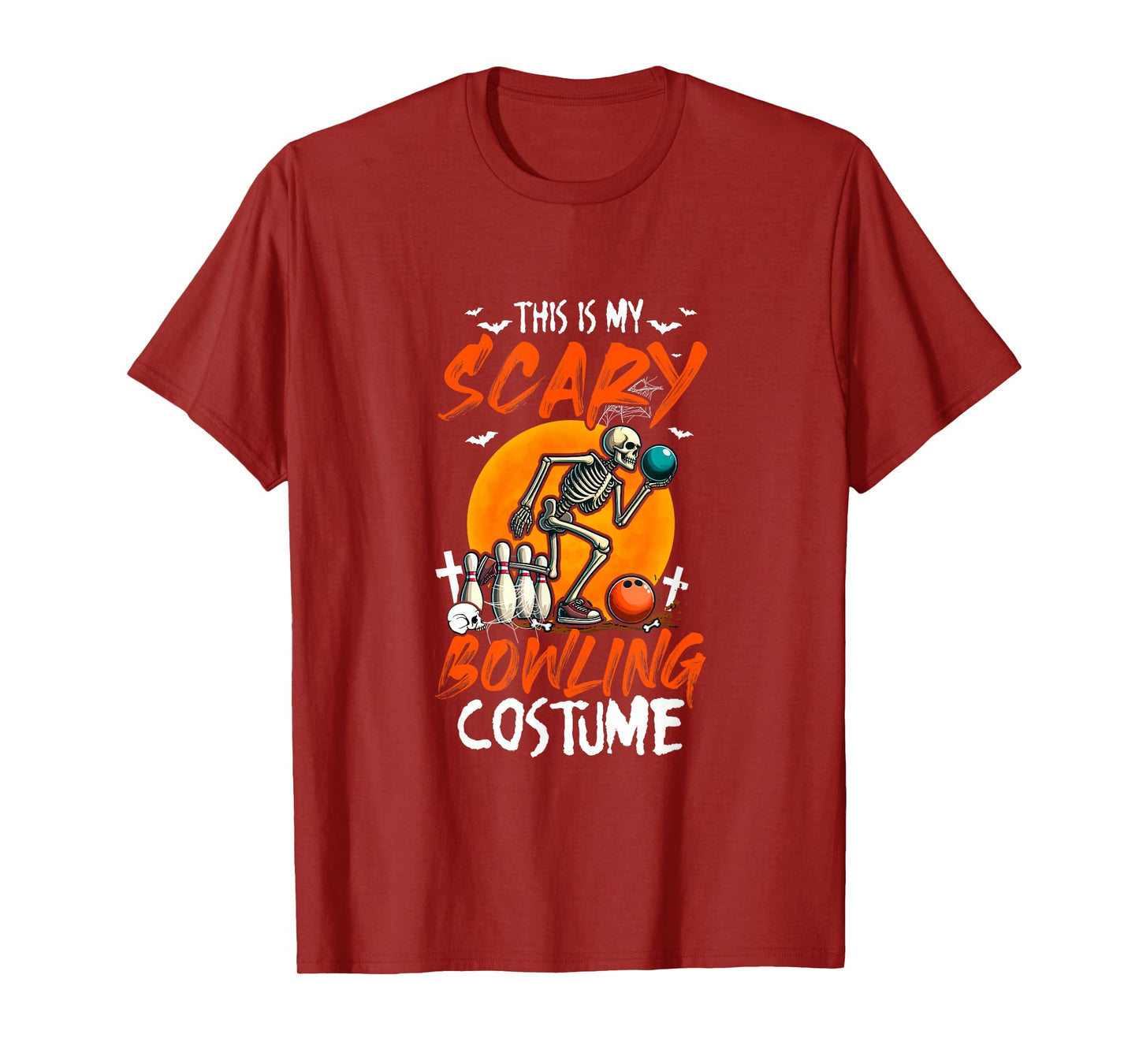 My Scary Bowling Costume Skeleton Halloween Player Team T-Shirt