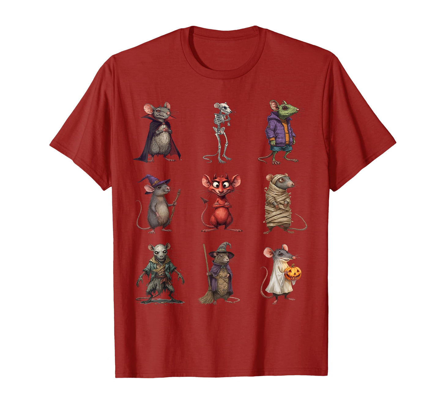 Rat Spooky Witch Boo Zombie Rat Halloween Boys and Girls T-Shirt