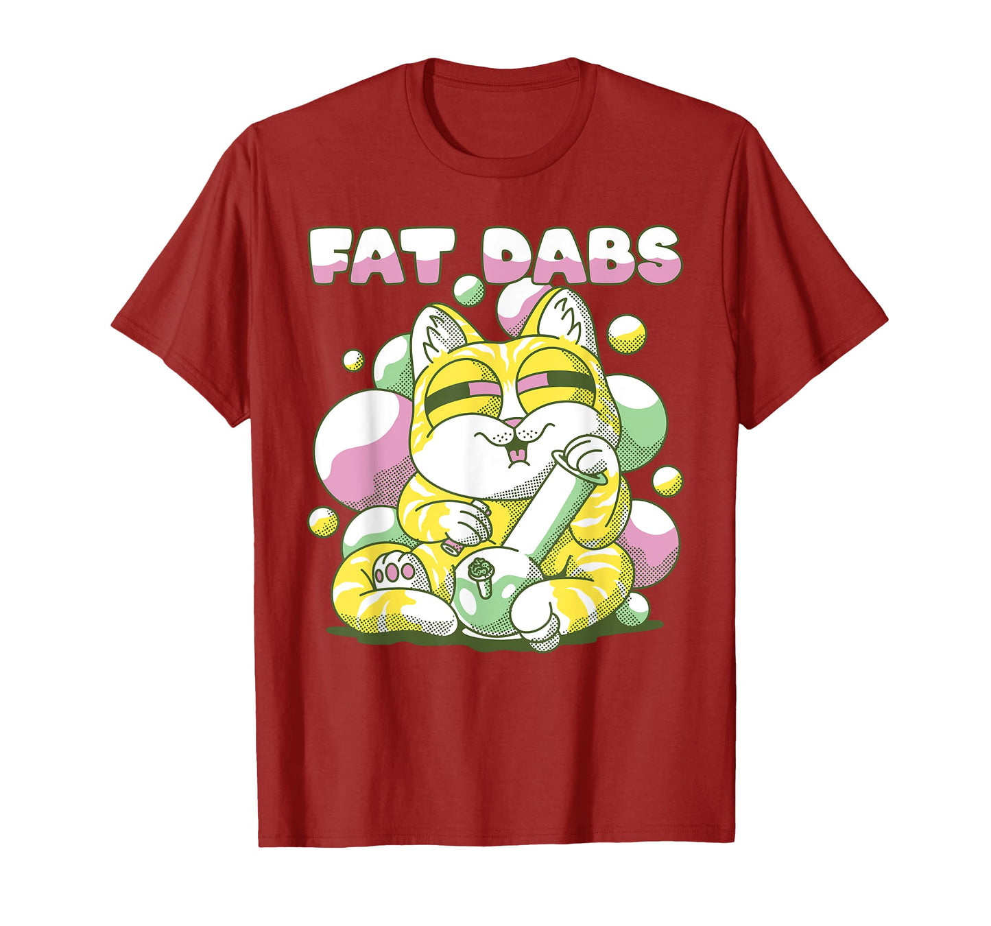 Fat Dabs Cannabis Cat Bong Fat Weight Fitness T-Shirt