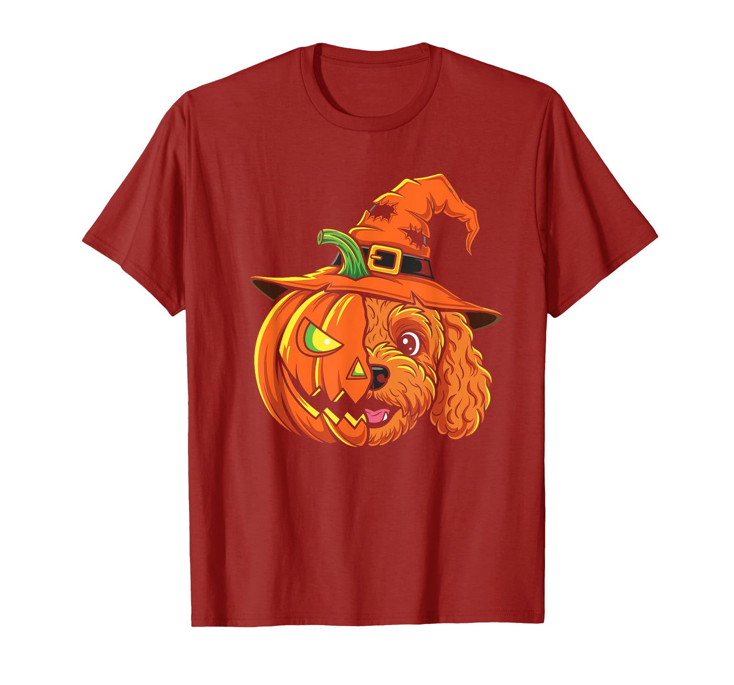 Cockapoo Pumpkin Jack O Lantern Halloween Kids Mens Womens T-Shirt