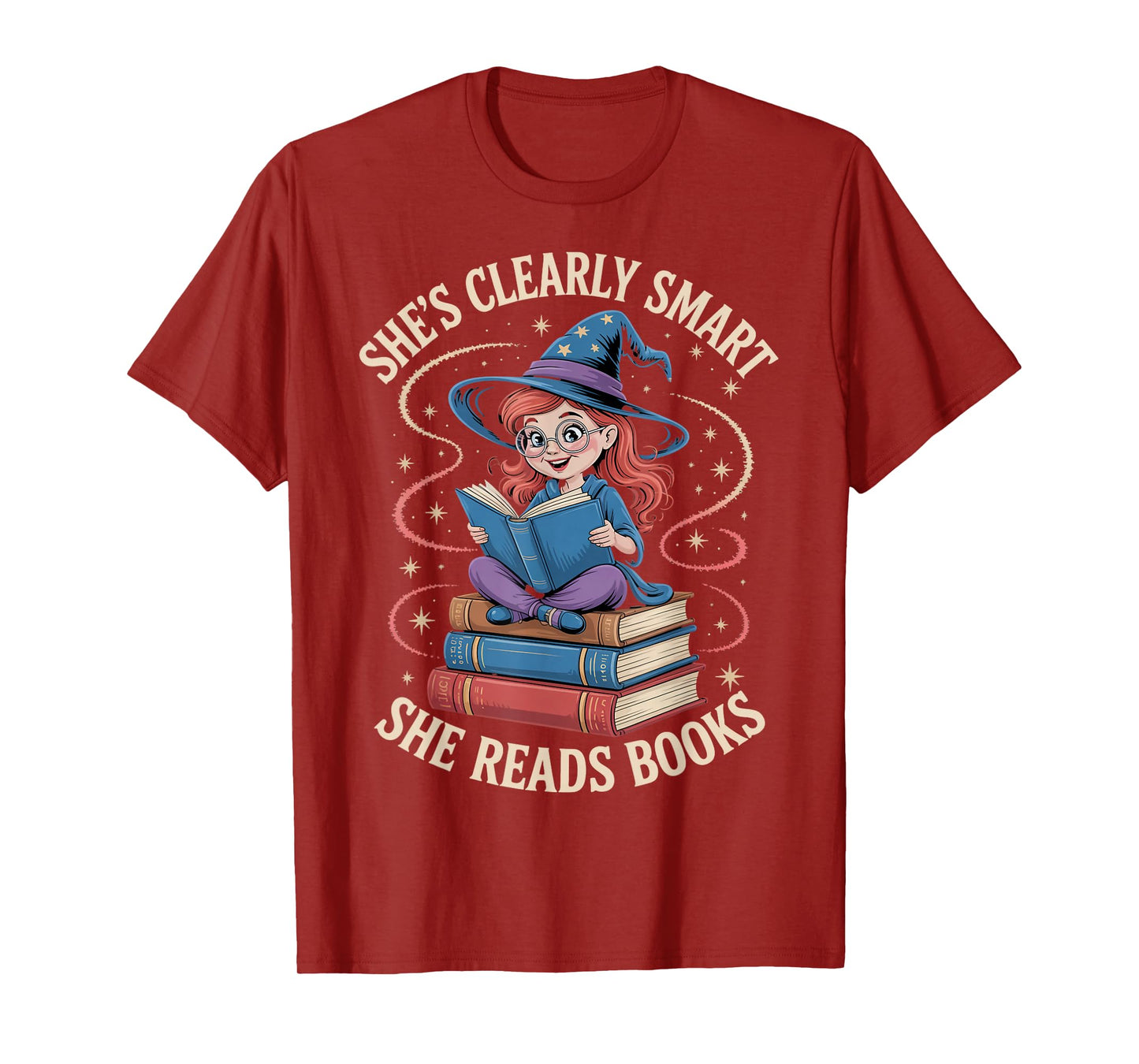 She's Clearly Smart Witches Bookish Book Reader Reading T-Shirt
