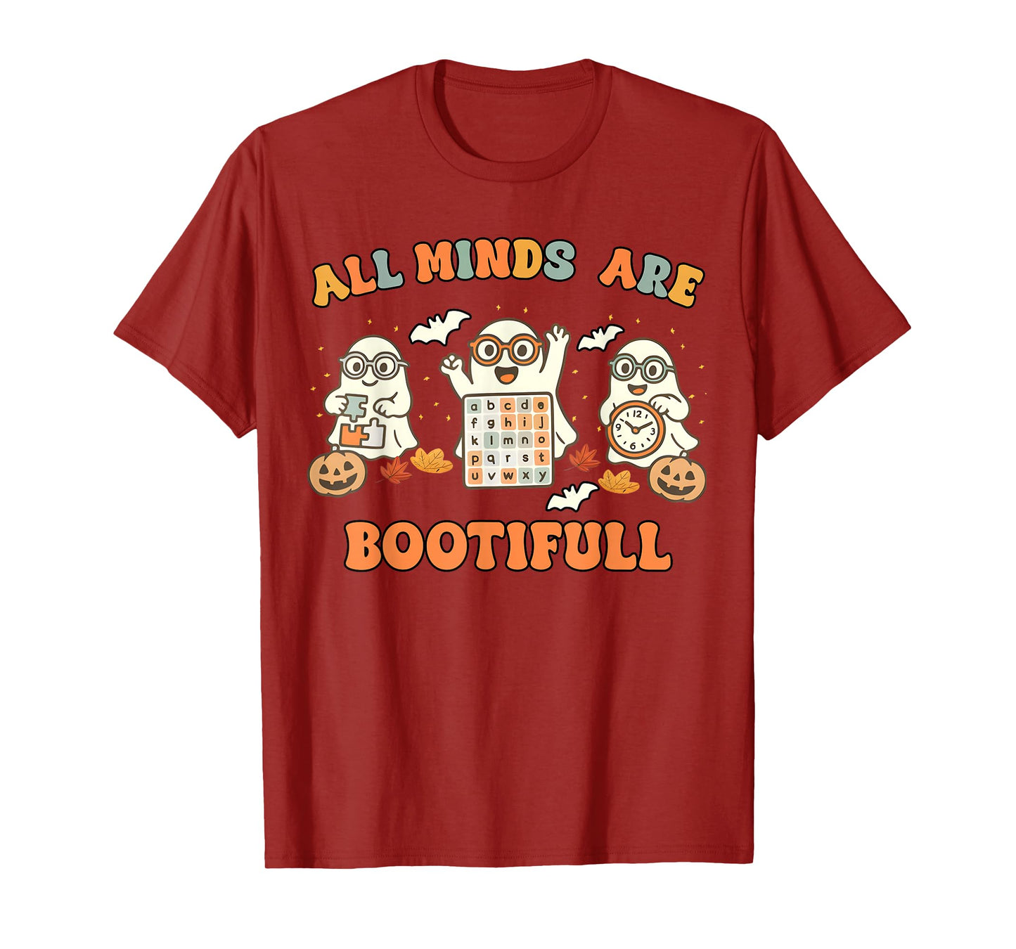 Special Education All Minds SPED Teacher Ghost Halloween T-Shirt