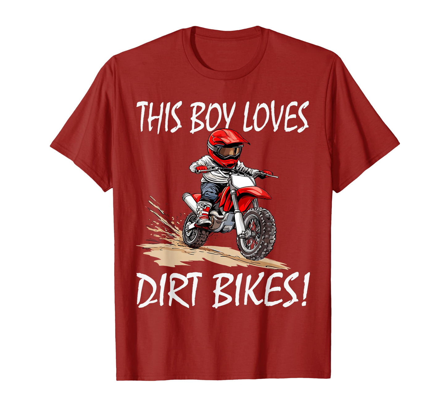 This boy loves dirt bikes, Kids Dirt Bike T-Shirt