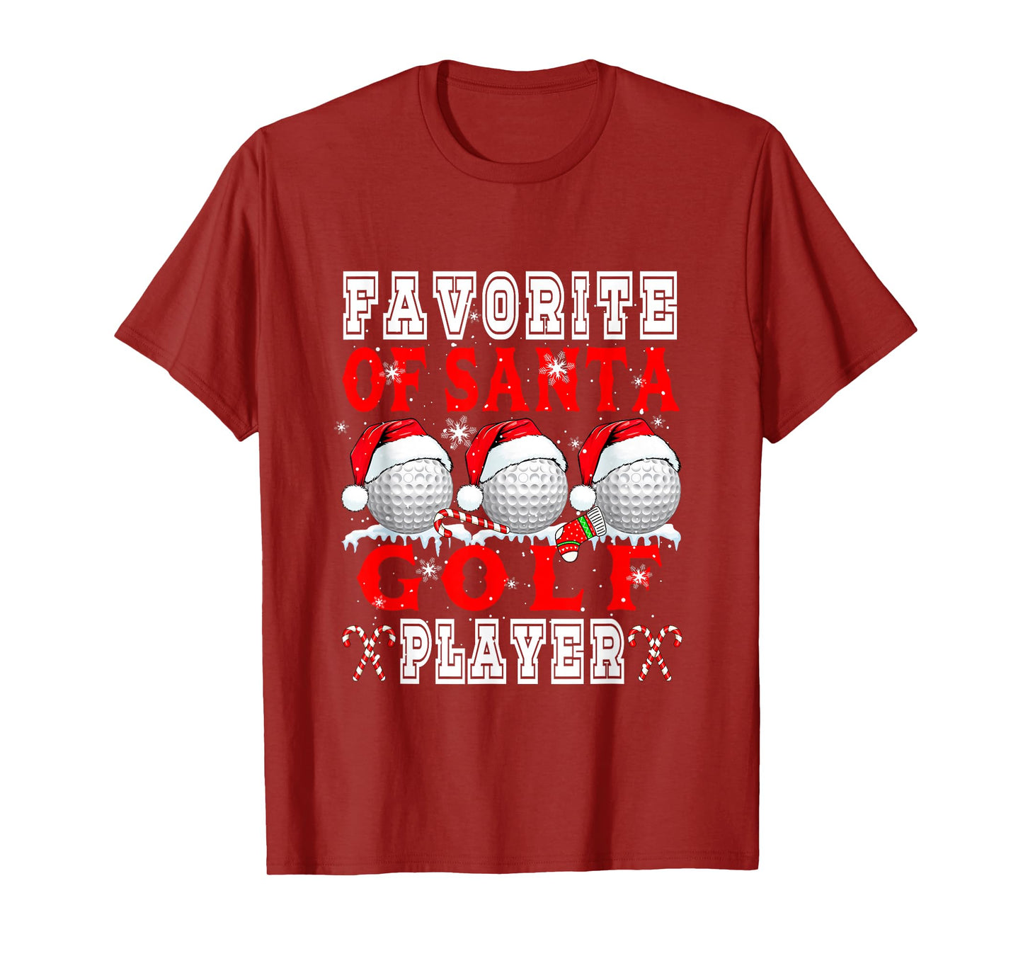 Favorite of Xmas Santa Funny Golf Player Matching Team T-Shirt