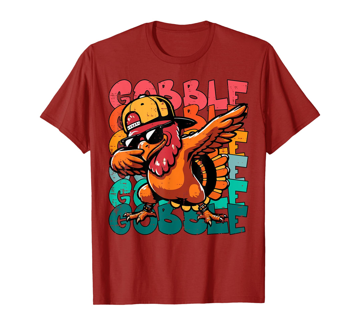 Thanksgiving Turkey Dab Gobble Funny Toddler Boys Kids Youth T-Shirt