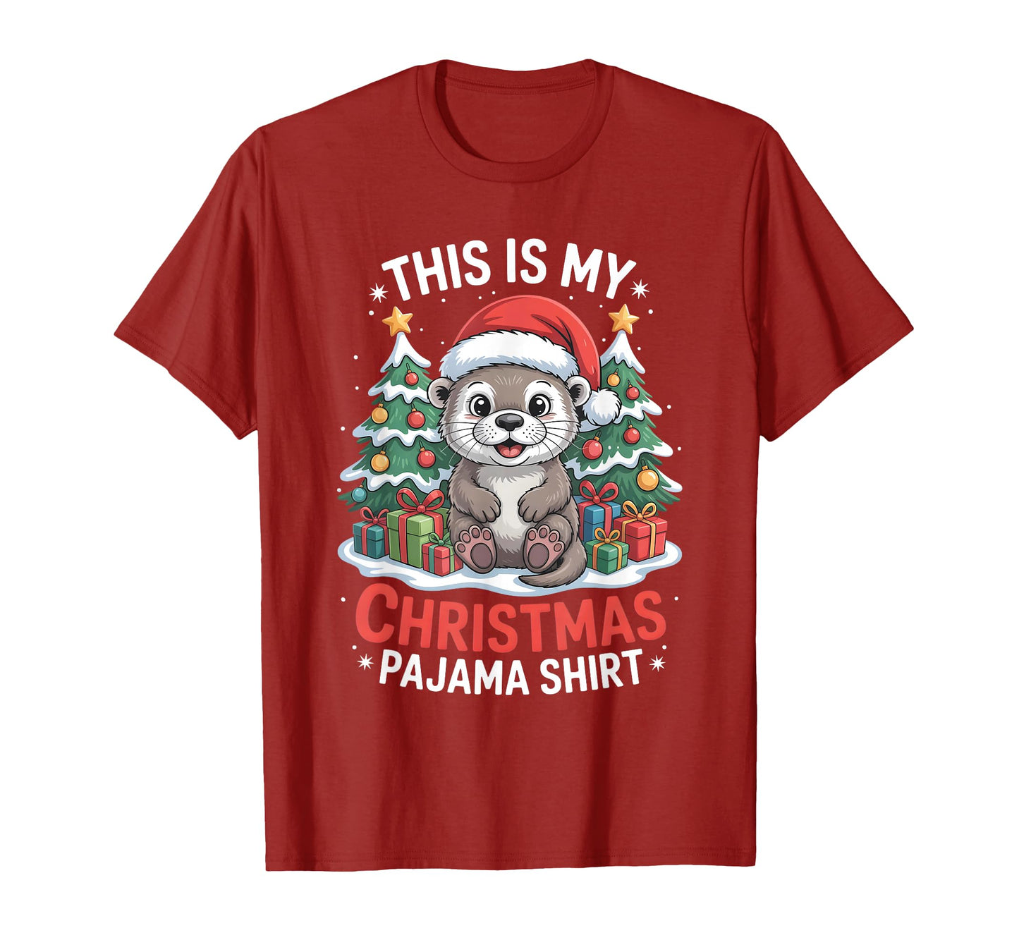 Otter This is My Christmas Pajama T-Shirt