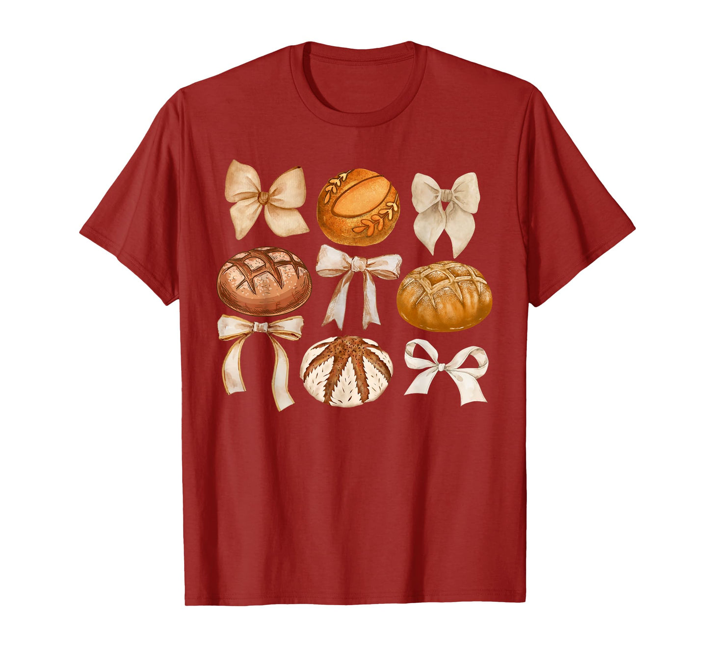 Vintage Coquette Bow Sourdough Bread Baking Baker Girl Mom T-Shirt