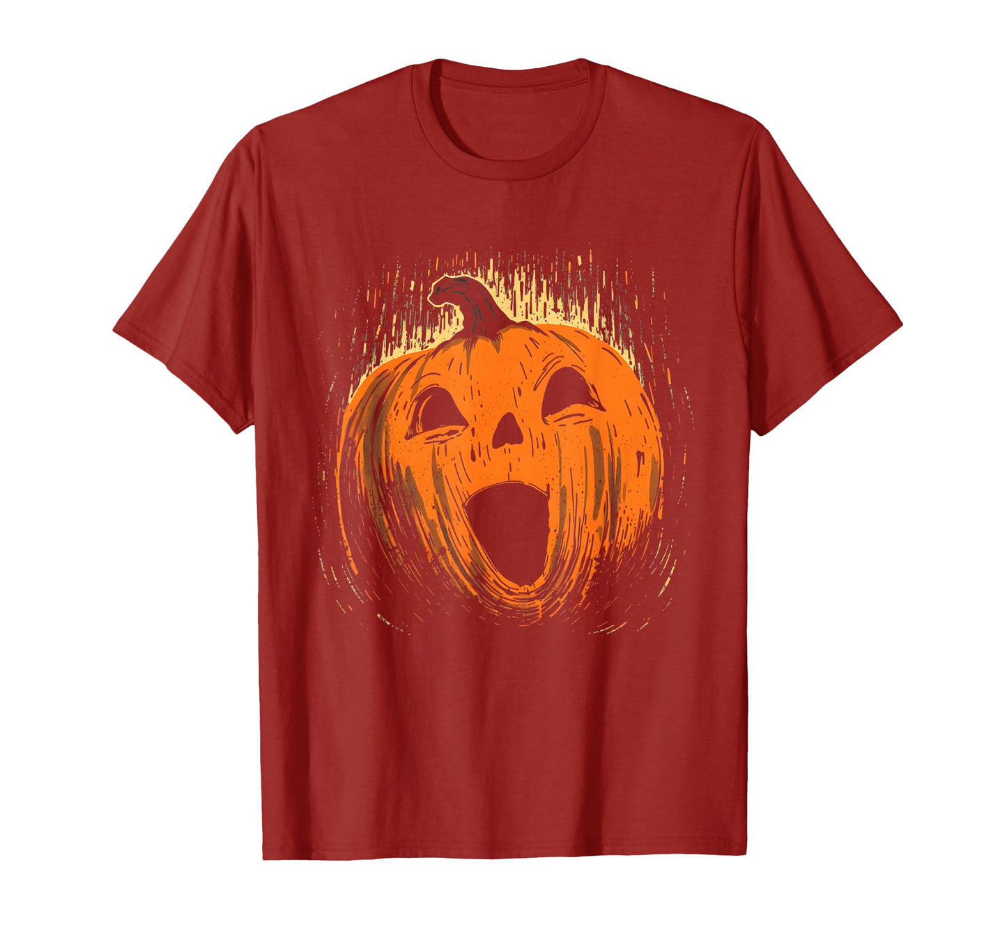 Vintage Pumpkin Halloween Retro Jack O Lanter Face T-Shirt