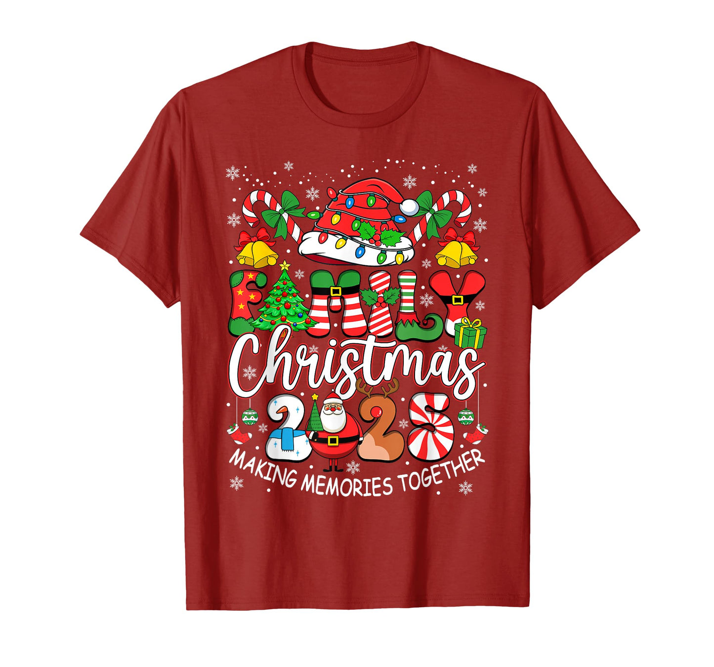 Family Christmas 2025 Matching Outfit Xmas Squad Santa Group T-Shirt