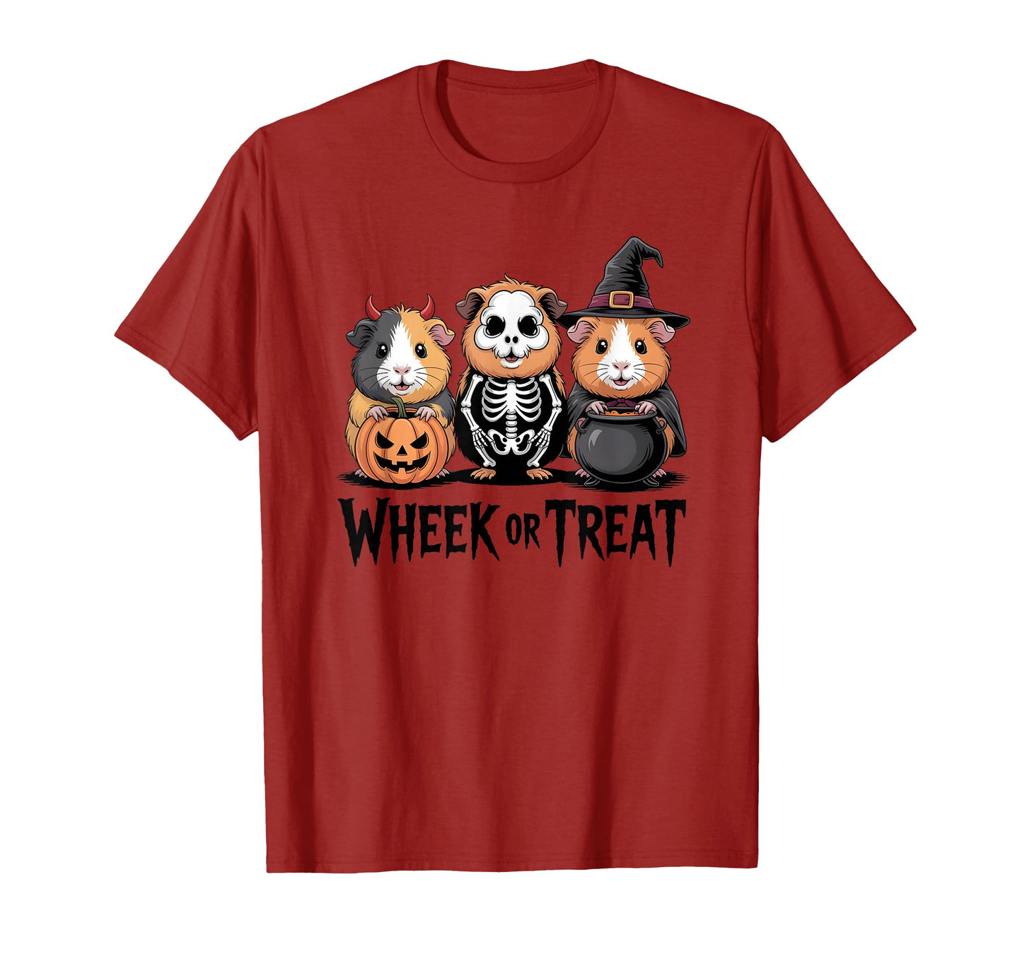 Vintage Halloween Guinea Pigs Wheek or Treat Spooky T-Shirt