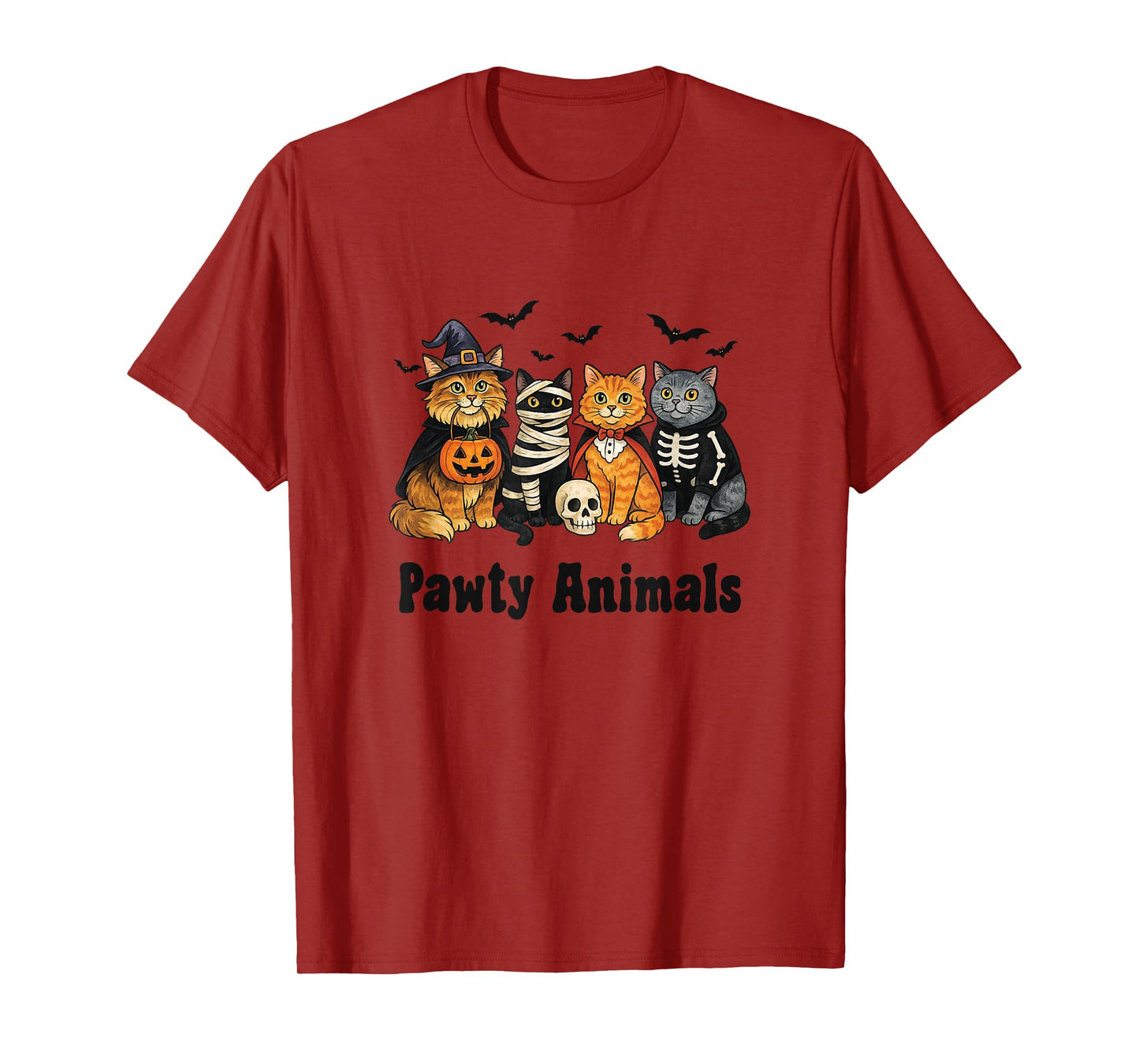 Pawty Animals Halloween Cat T-Shirt
