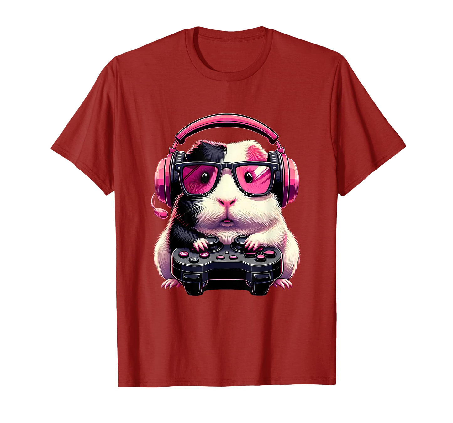 Guinea Pig Playing Video Games Guinea Pig Boy Kid Girl Gamer T-Shirt
