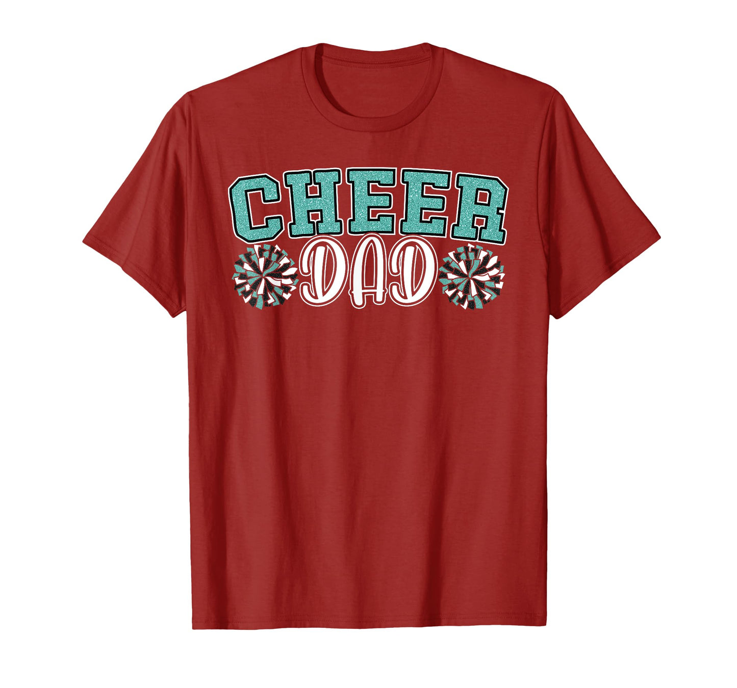 Cheer Dad My Favorite Cheerleader Calls Me Dad Teal Blue T-Shirt