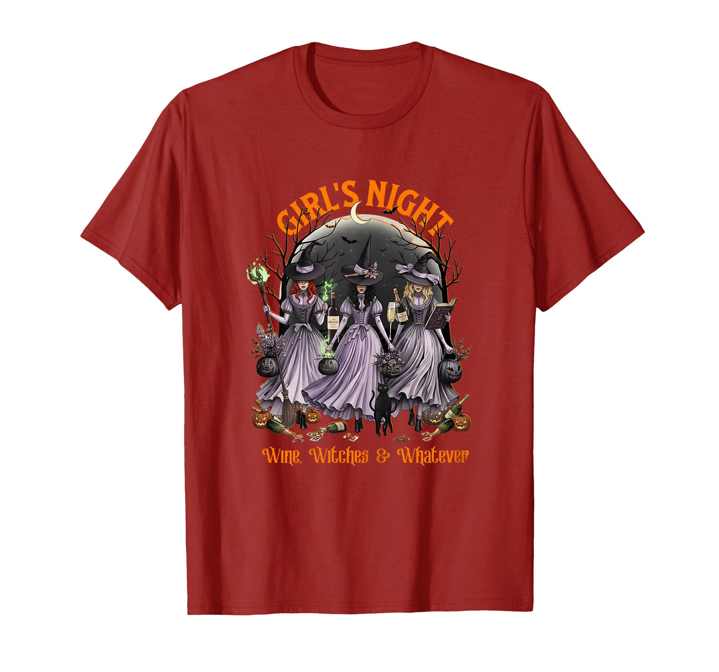 Women's Halloween Night s Party Groups s Witch Theme T-Shirt