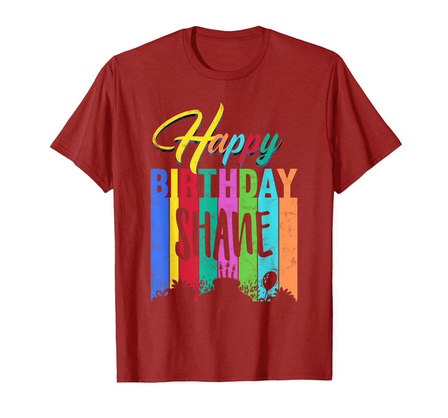 Happy Birthday Shane Personalized Name Gift Custom B-day T-Shirt